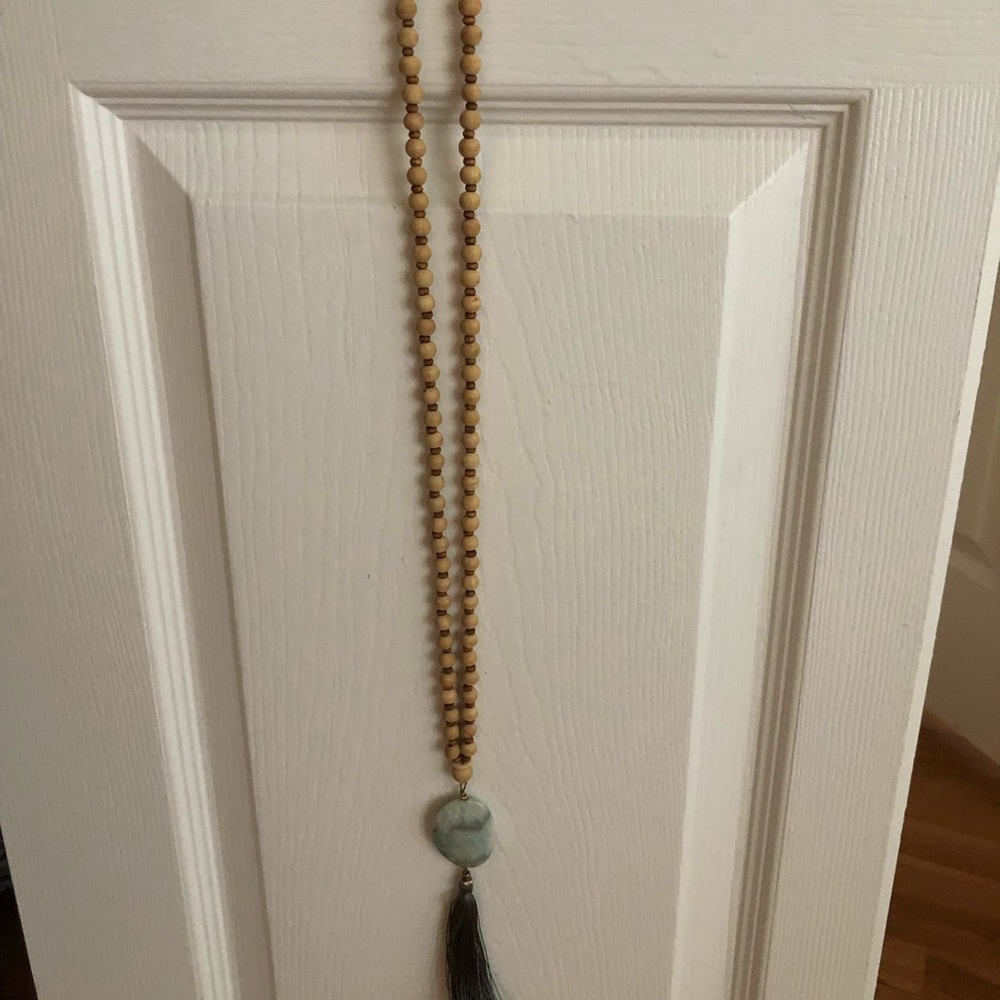 Beaded tassel boho necklace